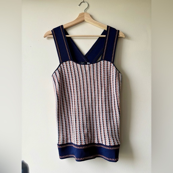 T TAHARI | Square Neck Ottoma Sleeveless Sweater Top | L - Picture 7 of 8